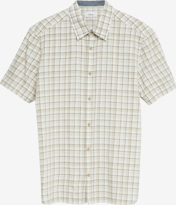 s.Oliver Regular Fit Hemd in Beige: Vorderseite