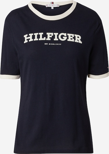 TOMMY HILFIGER T-shirt en bleu nuit / blanc, Vue avec produit