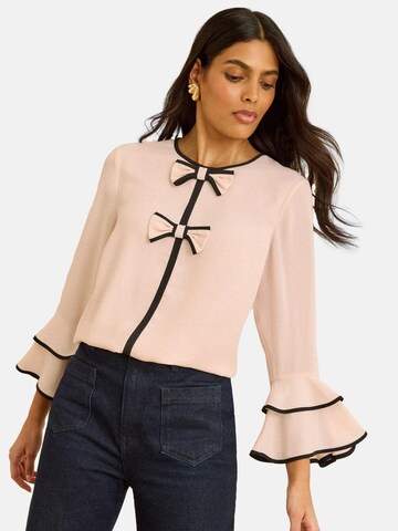 love & roses Blouse in Roze: voorkant
