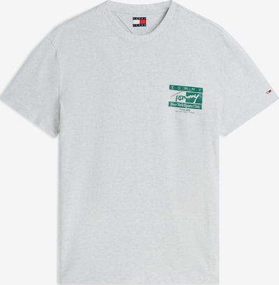 Tommy Jeans Majica 'SIGN FLAG' u svijetlosiva / petrol, Pregled proizvoda