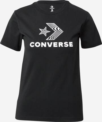 CONVERSE Majica | črna barva: sprednja stran