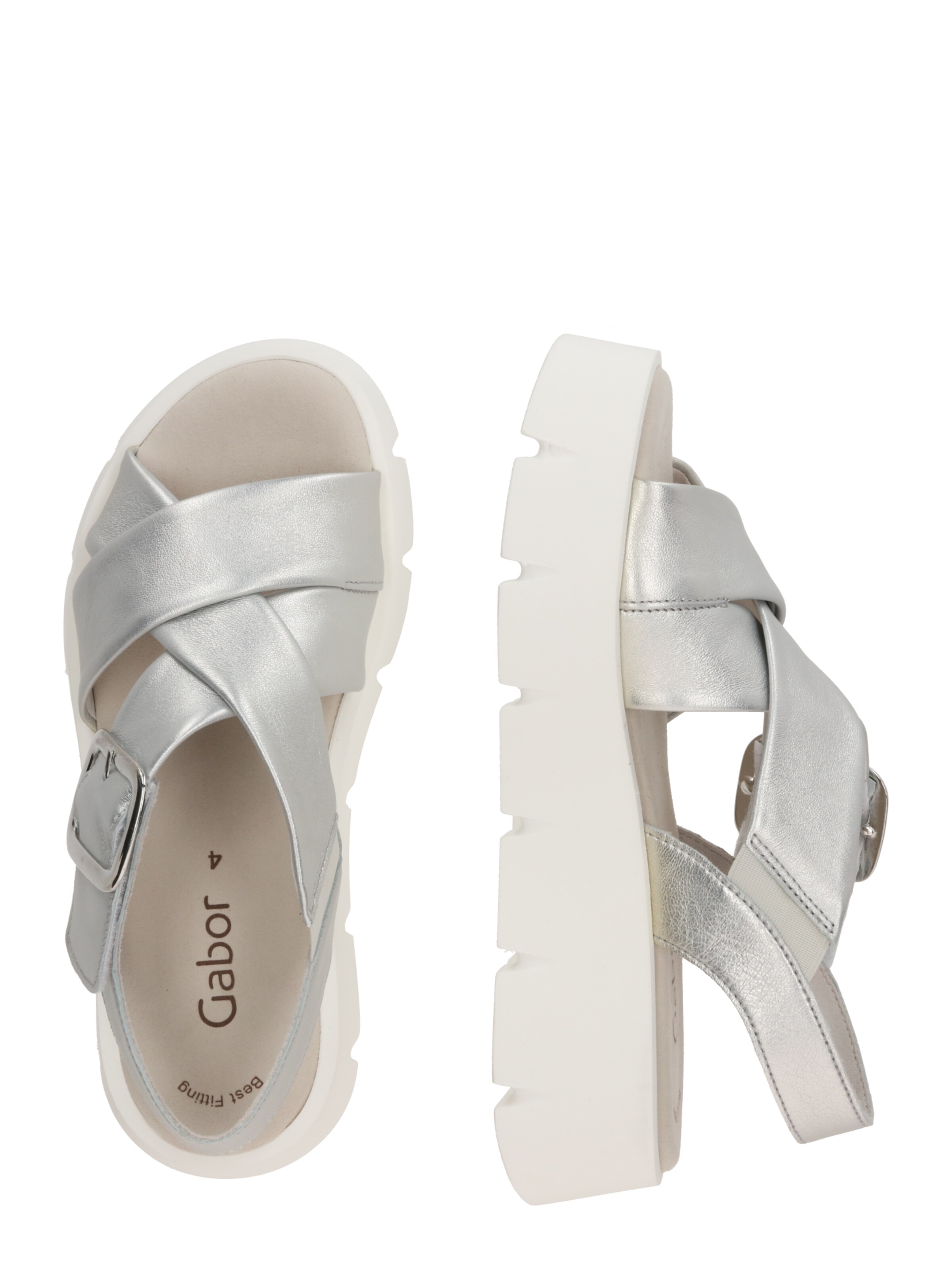 GABOR Sandale in Silber