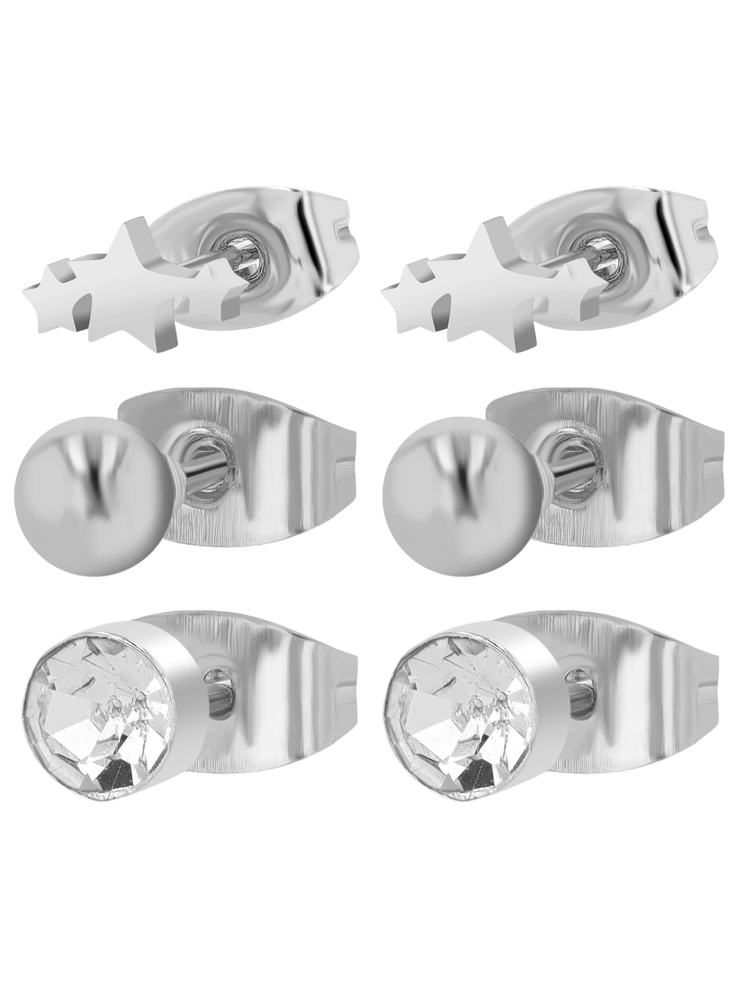 Akzent Earrings 'Ohrstecker Ohrringe Edelstahl silber Damen wasserfest' in Gold