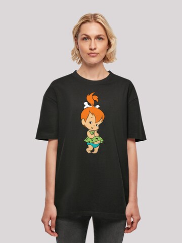 Maglia extra large 'Familie Feuerstein Pebbles Flintstone' di F4NT4STIC in nero: frontale