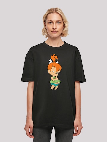 F4NT4STIC T-Shirt 'Familie Feuerstein Pebbles Flintstone' in Schwarz: predná strana