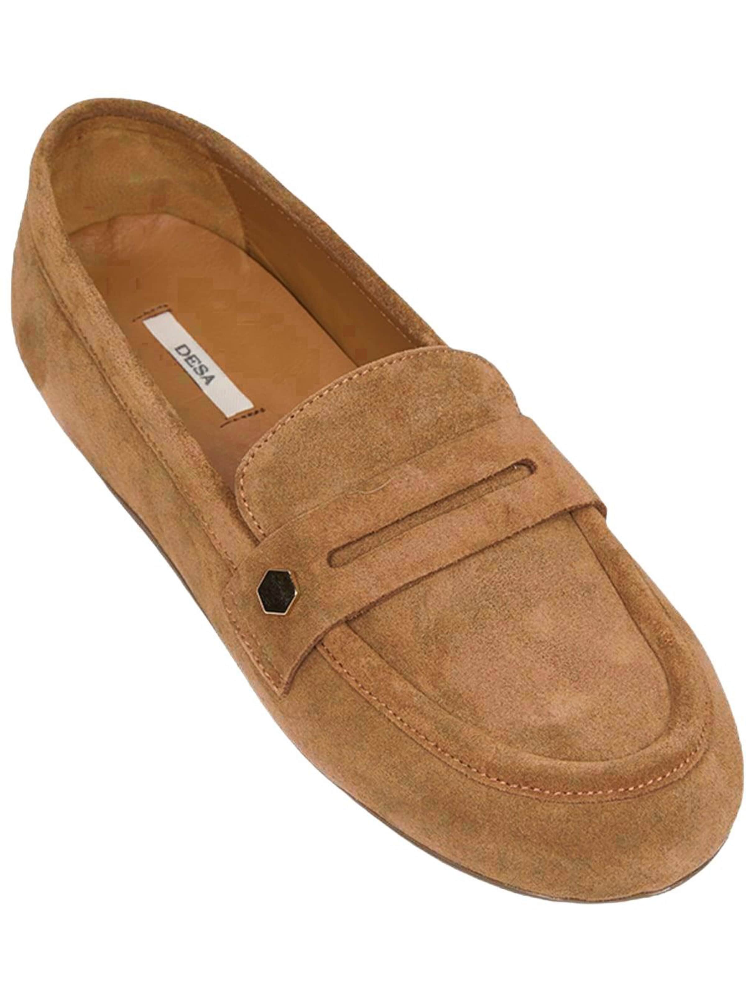Desa Classic Flats 'Beleg' in Brown: front