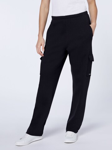 CHIEMSEE Regular Pants in Black: front