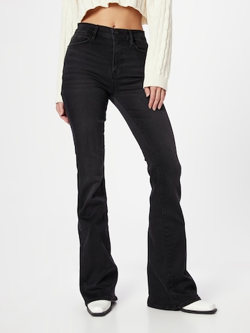 FRAME Flared Jeans in Zwart: voorkant