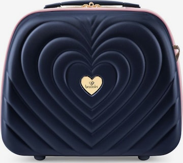 Braccialini - Bolsa de maquillaje 'Matelassé' en azul: frente