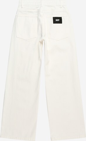 DKNY - Perna larga Calças de ganga em branco