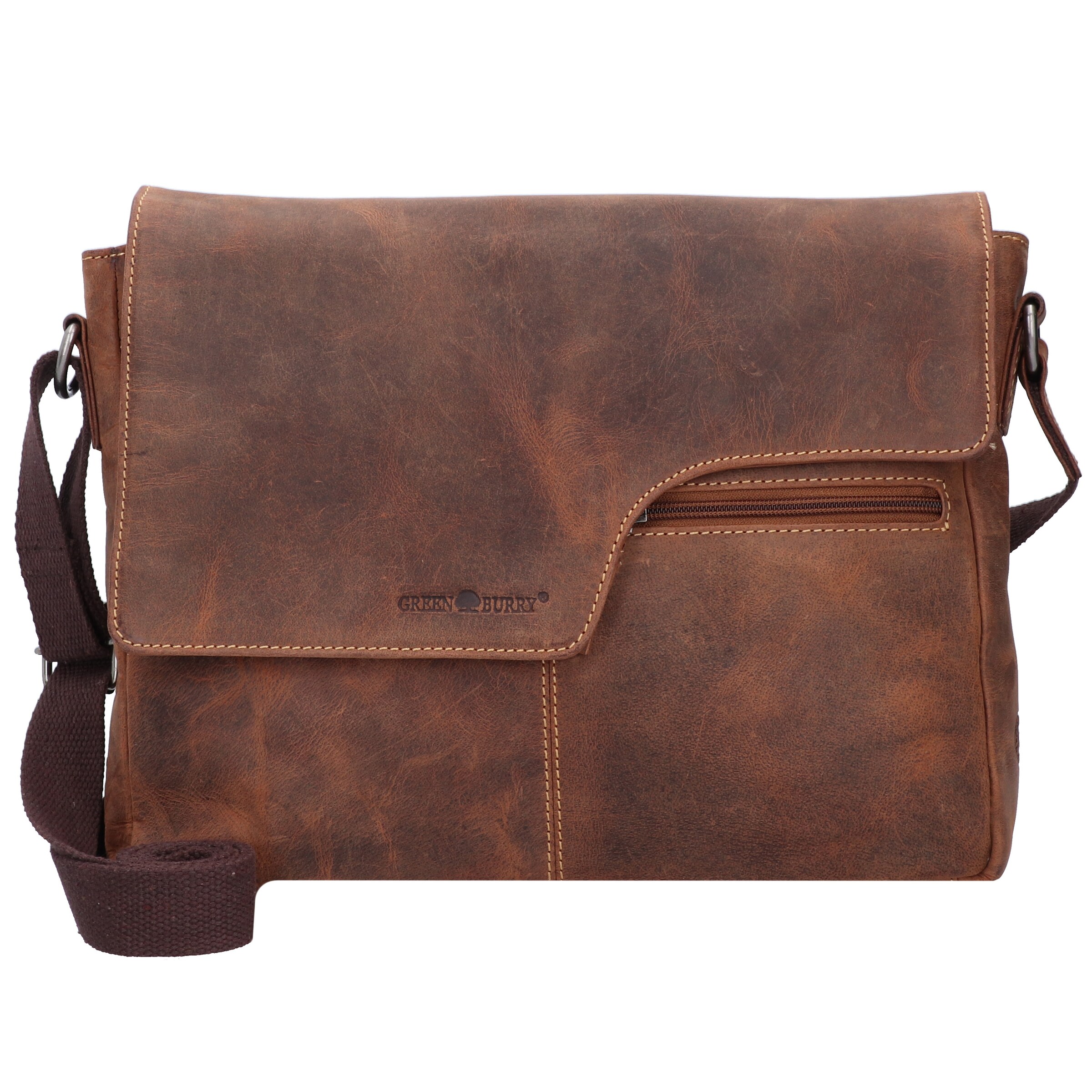 Sac à bandoulière GREENBURRY en marron : devant