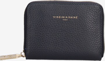 Portamonete 'Portafoglio donna pelle dollaro Made in Italy - Chiusura zip' di Virginia Rhinè in blu: frontale