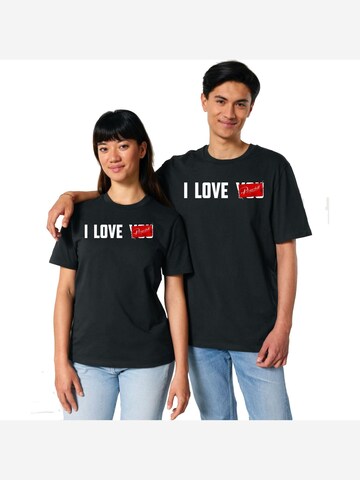 Rheinrebell Shirt 'I Love' in Black