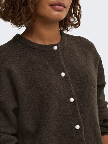 ONLY Knit cardigan 'ISABELLA' in Brown