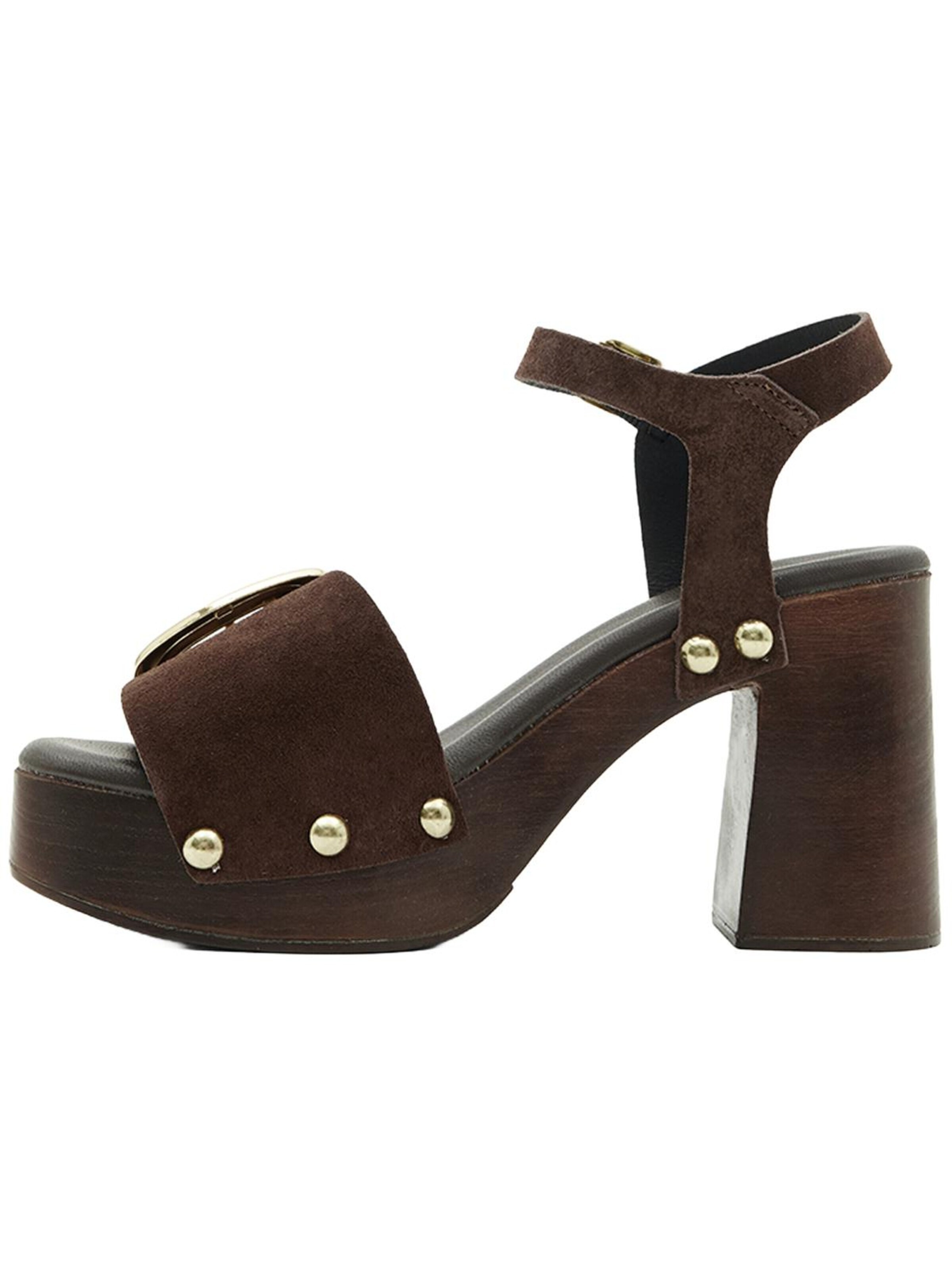 Desa Strap sandal 'Plateau-Sandalen' in Brown