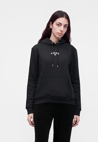 GUESS JEANS Sweatshirt 'STAR' i sort: forside