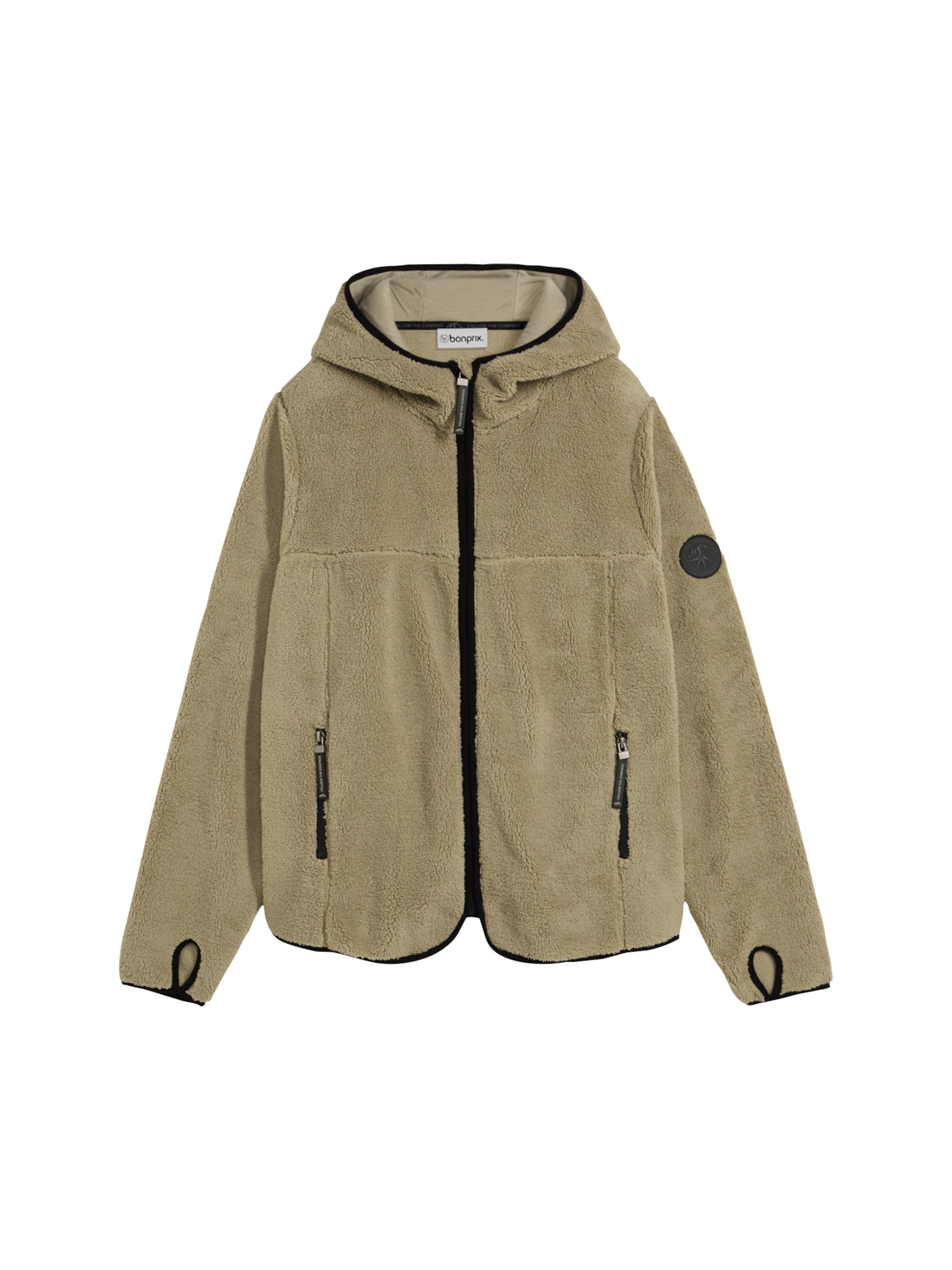 Veste en polaire bonprix en vert : devant