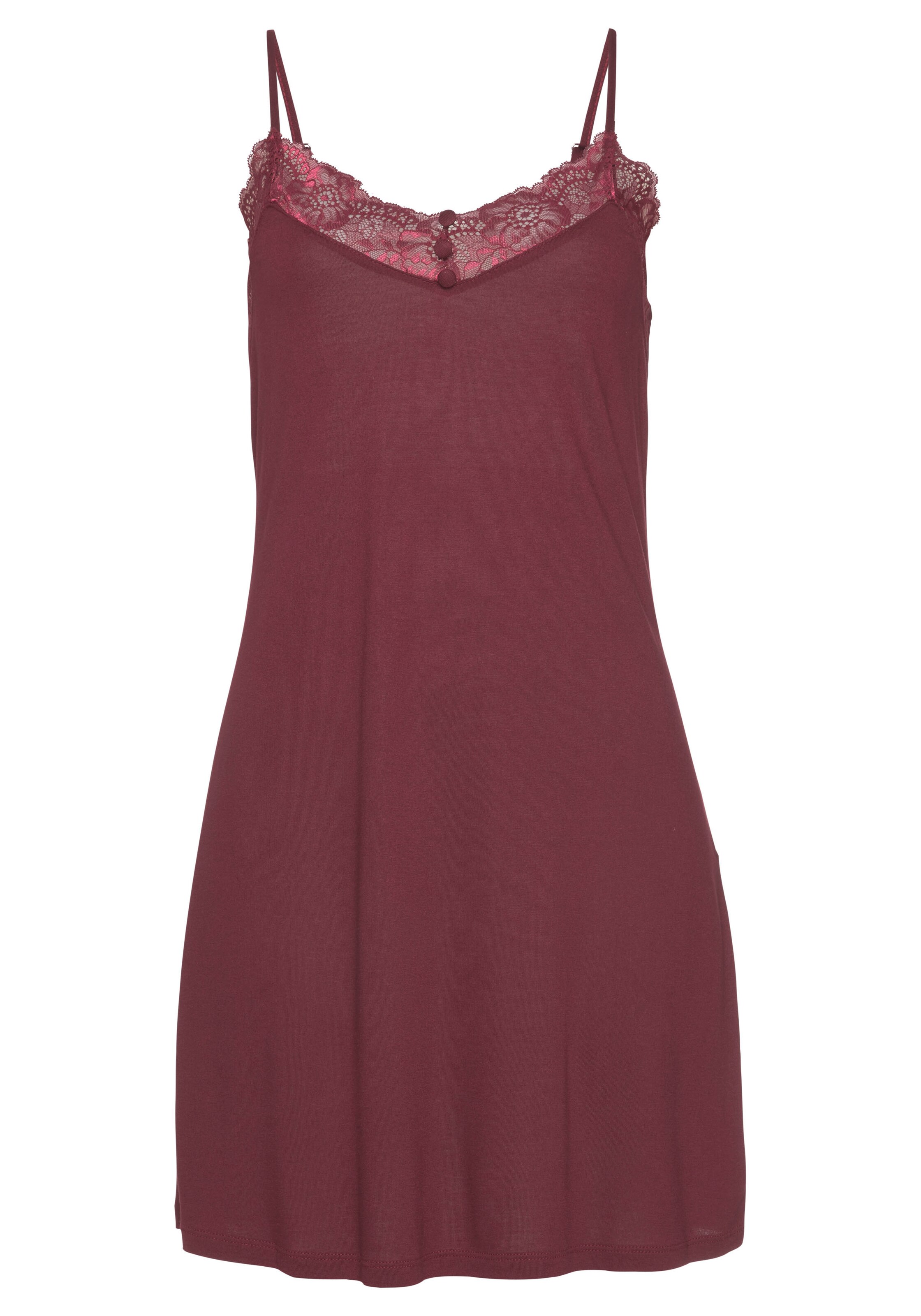 LASCANA Koszula nocna w kolorze czerwony: przód