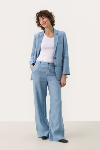 Part Two Wide leg Broek 'Ninnes' in Blauw