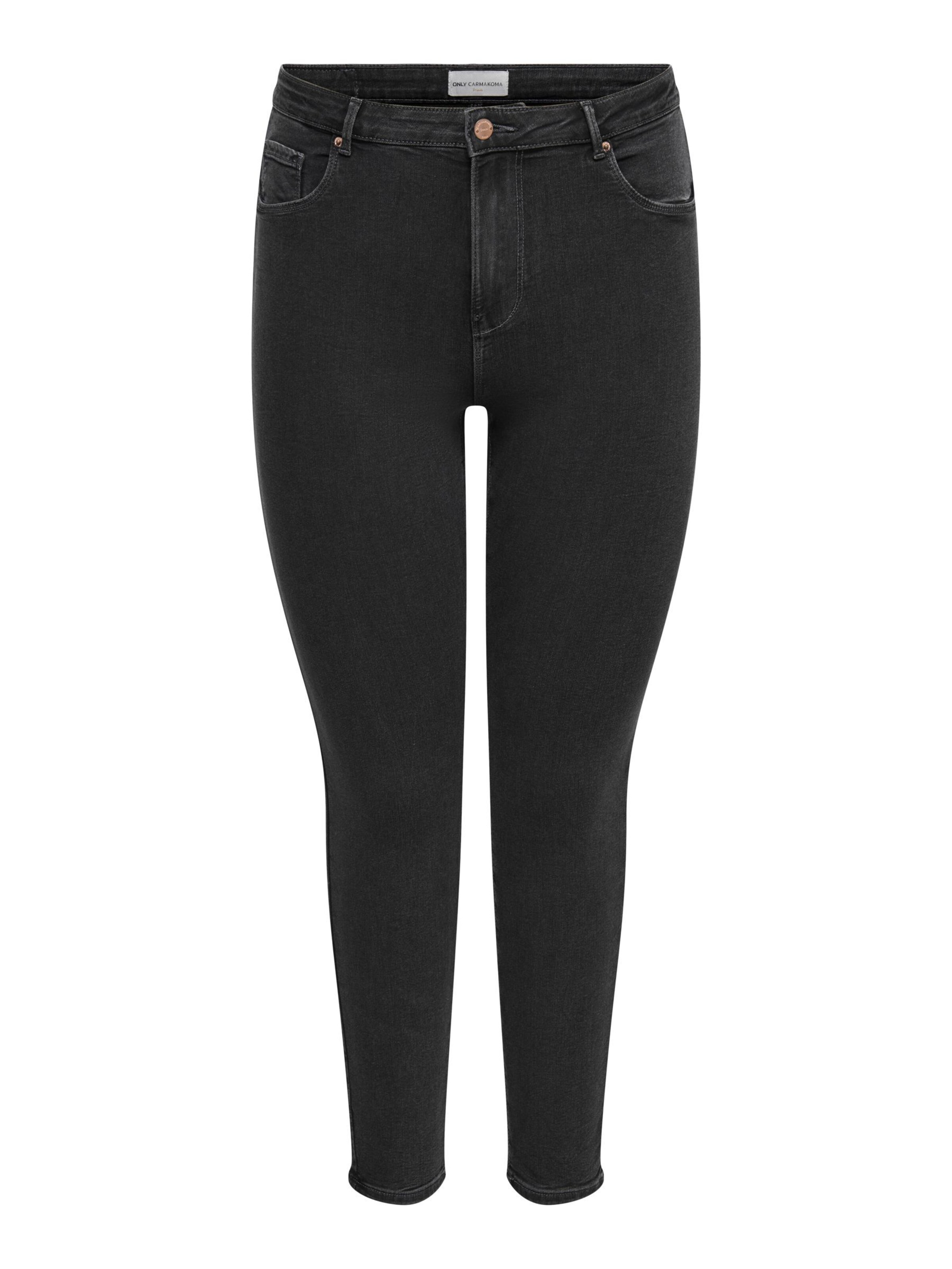 ONLY Carmakoma Skinny Jeans 'CARStorm' in Grijs: voorkant