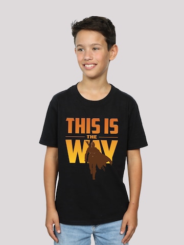 F4NT4STIC Shirt 'Star Wars The Mandalorian This Is The Way' in Black: front