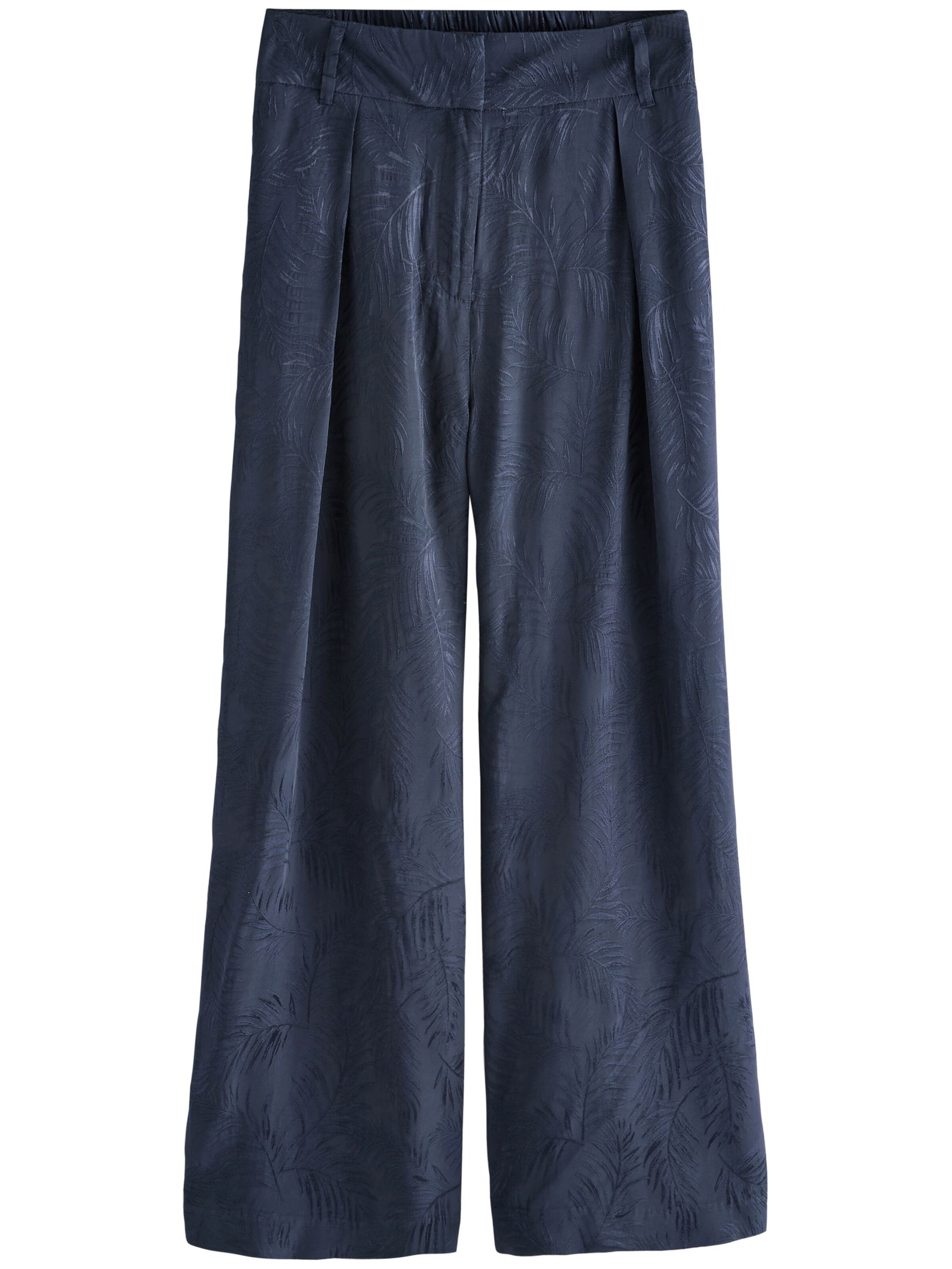 Wide leg Pantaloni cu dungă de la Next pe albastru: față