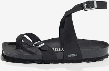 BaytonSandale s remenčićima 'SWAN' - crna boja: prednji dio
