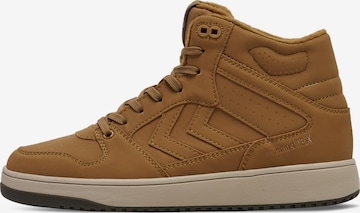 Hummel High-Top Sneakers in Brown: front