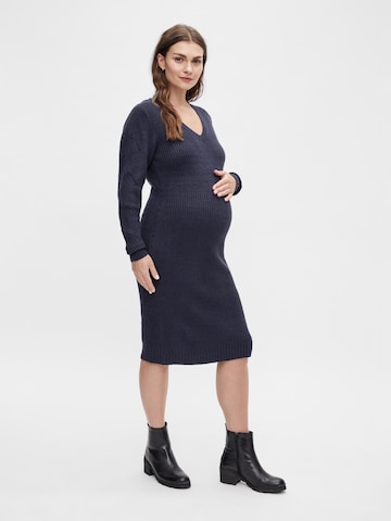 MAMALICIOUS Strickkleid 'Lina' in Blau