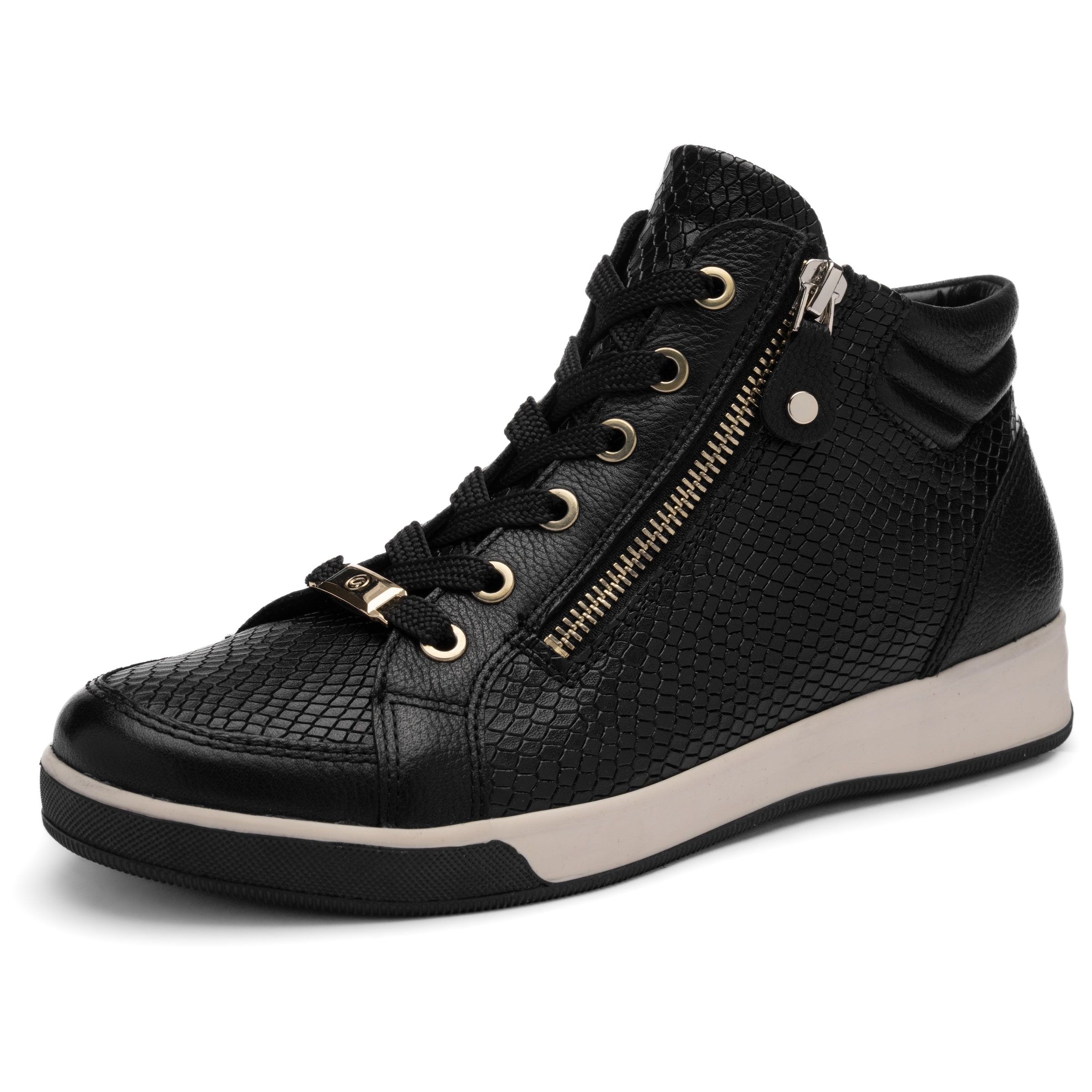 ARA High-Top Sneakers in Black: front
