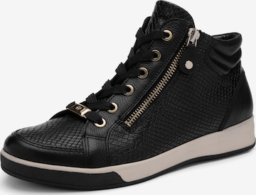 ARA High-Top Sneakers in Black: front
