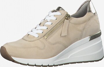 Baskets basses TAMARIS en beige : devant