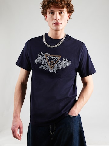 GUESS - Camiseta en azul: frente