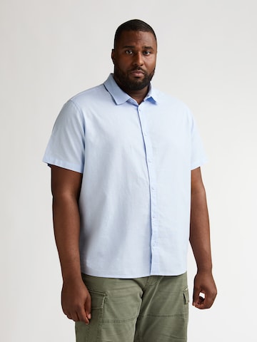 Fit confort Chemise Petrol Industries en bleu : devant