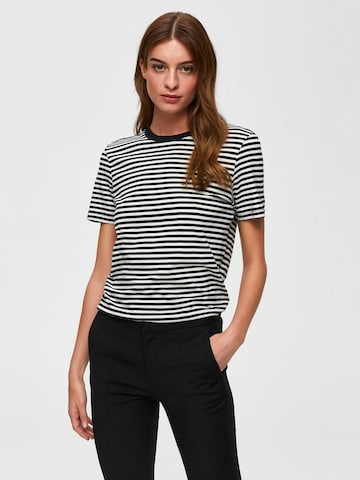 T-shirt SELECTED FEMME en noir : devant