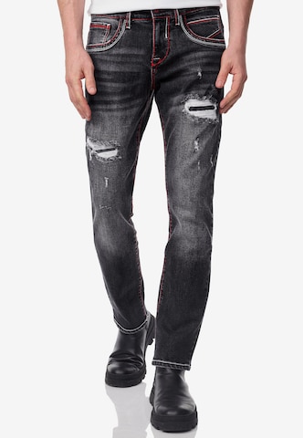 Rusty Neal Regular Jeans 'ODAR' in Zwart: voorkant