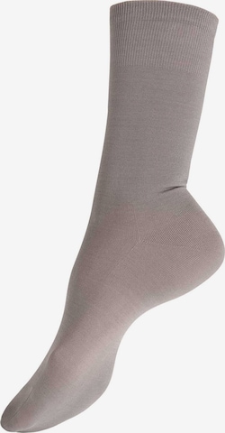 Chaussettes 'Finest Cotton' KUNERT en gris : devant