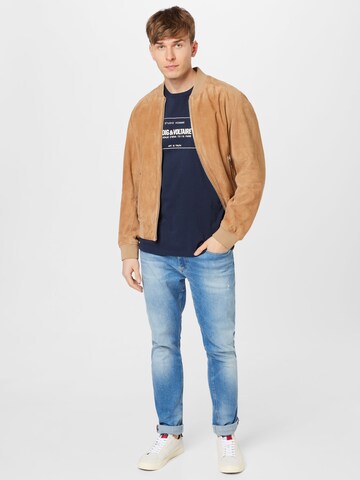 Zadig & Voltaire Shirt 'TED BLASON' in Blauw