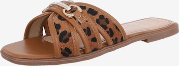 Ital-Design Pantolette in Braun: Vorderseite