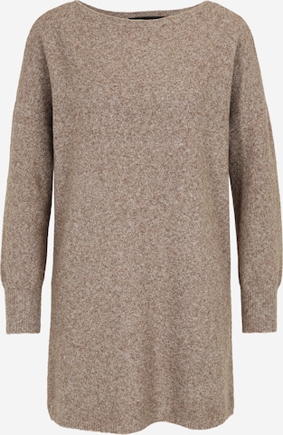 Vero Moda Petite Knitted dress 'Doffy' in Brown: front