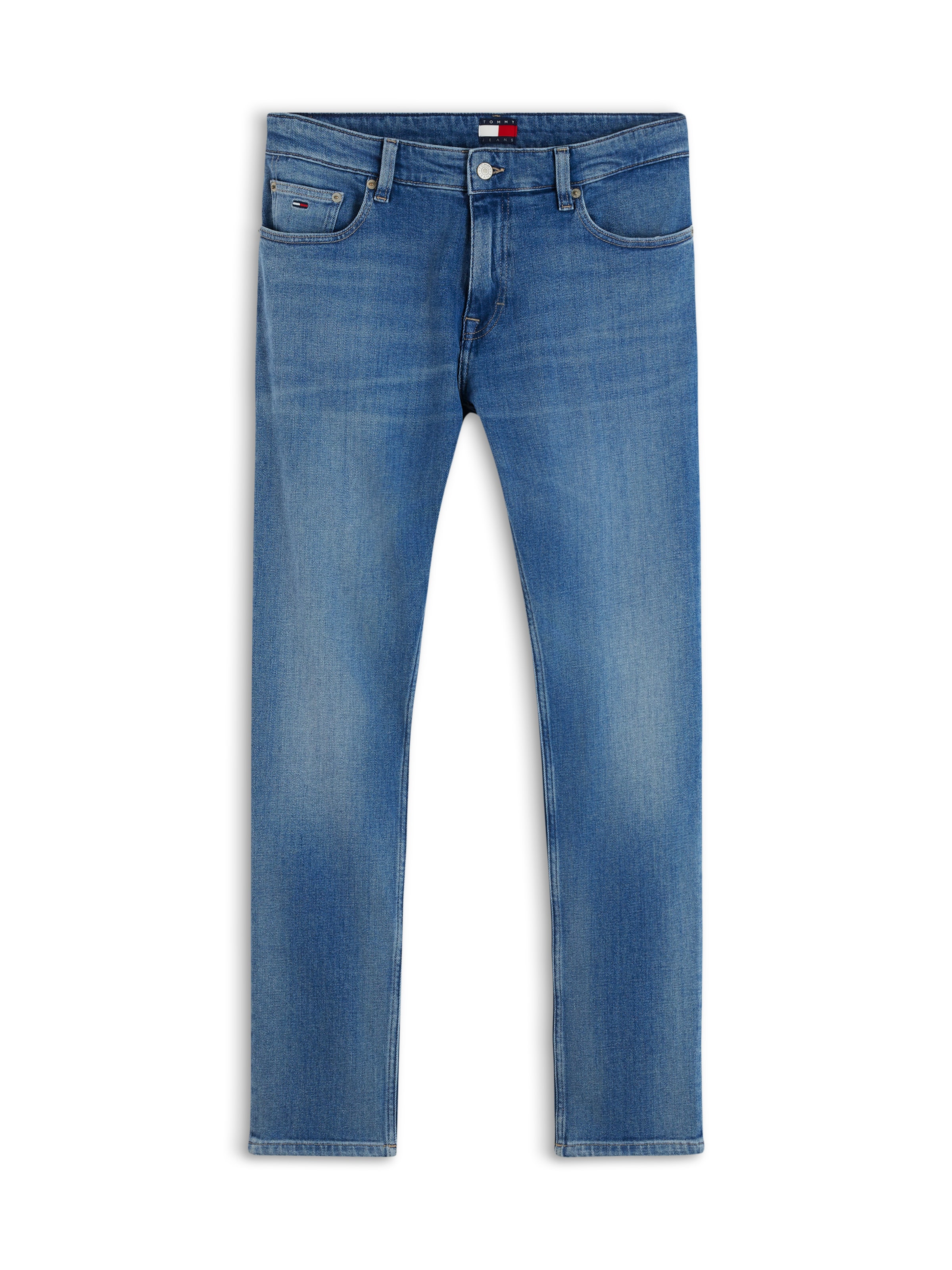 Tommy Jeans - Tapered Vaquero 'AUSTIN' en azul: frente