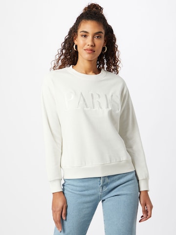 JDY Sweatshirt 'PARIS' i hvid: forside