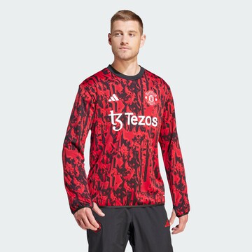 ADIDAS PERFORMANCE Athletic Sweatshirt 'Manchester United' in Red: front