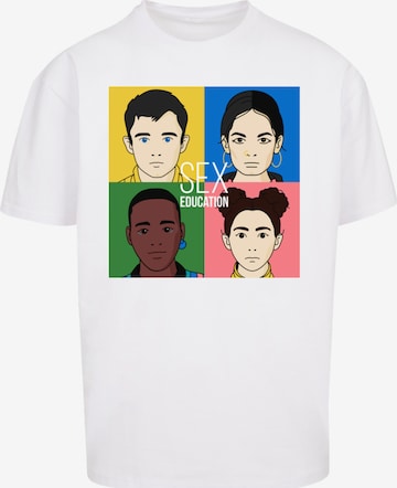T-Shirt 'Sex Education Netflix TV Series' F4NT4STIC en blanc : devant