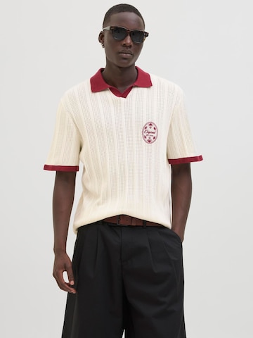 Pull-over JACK & JONES en blanc : devant