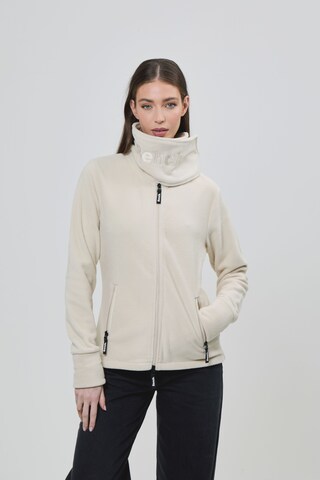BENCH Fleece Jacket 'Funnel' in Beige: front