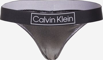 Calvin Klein Swimwear Bikini Bottoms in Black: front