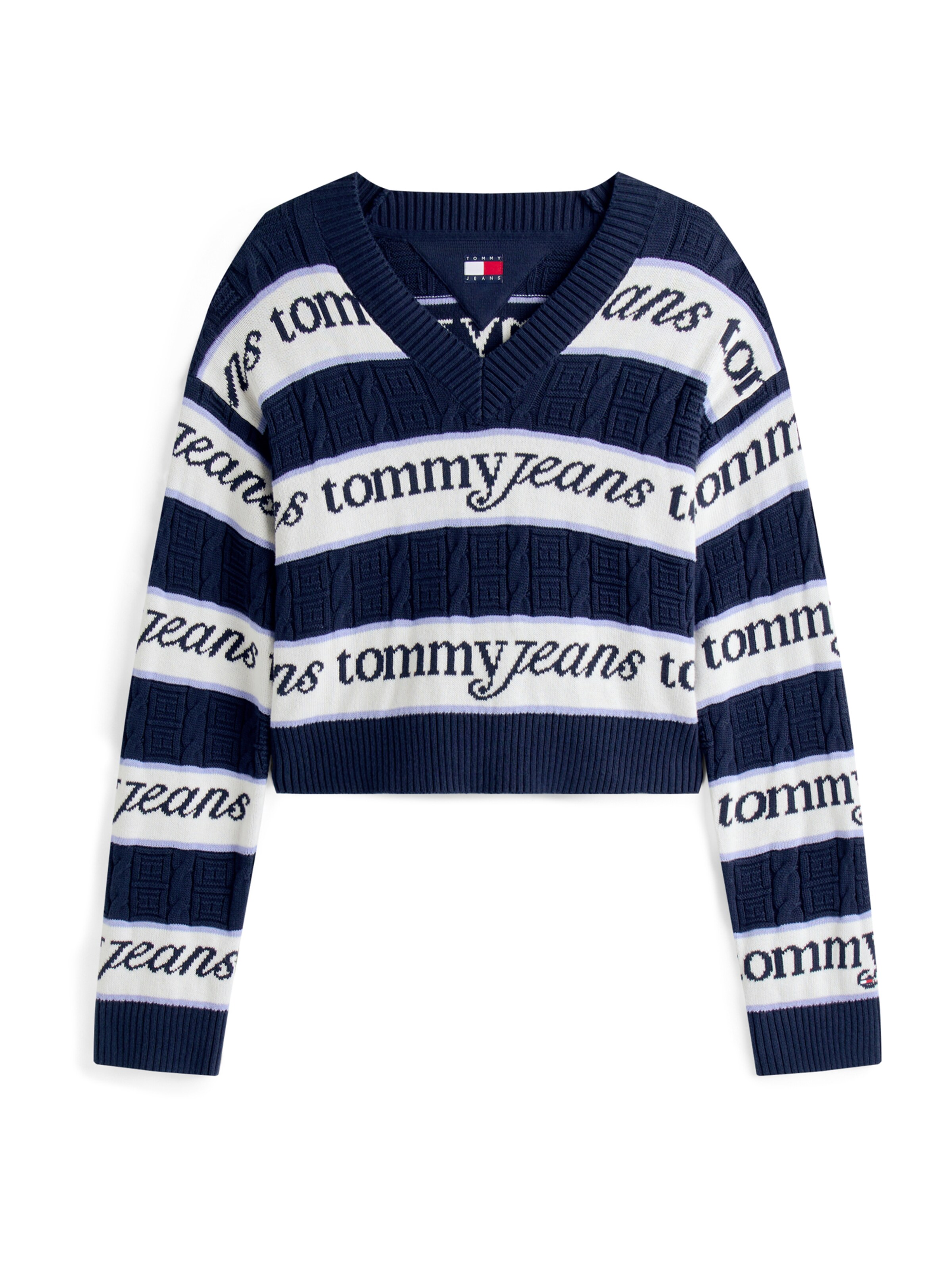 Pull-over Tommy Jeans en bleu : devant