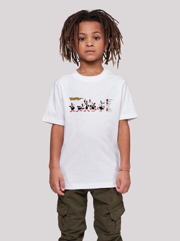 T-Shirt 'Looney Tunes Daffy Duck Colour Code' F4NT4STIC en blanc : devant
