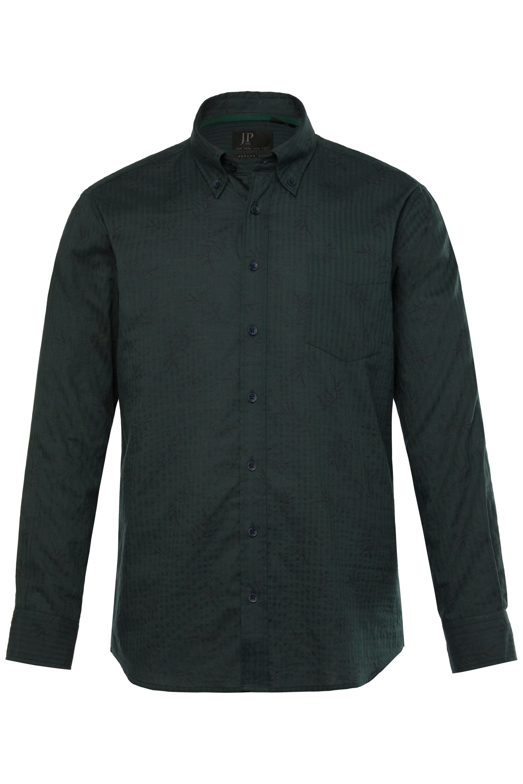 JP1880 Regular Fit Hemd in Schwarz: Vorderseite